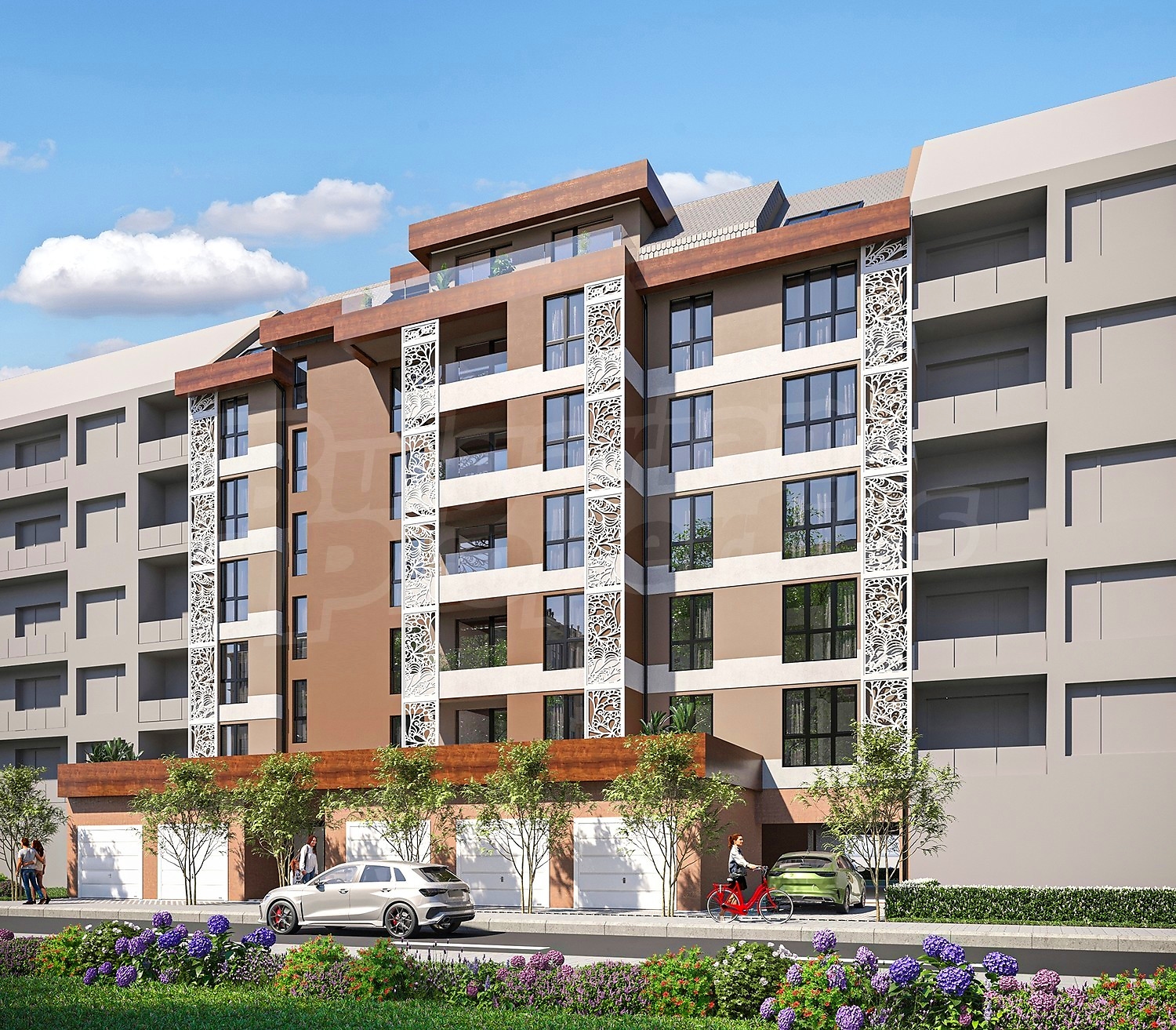 facade, outside, parking