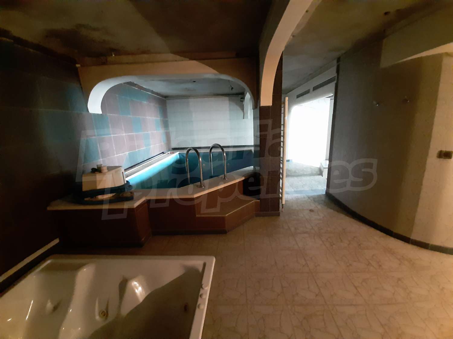 inside, pool
