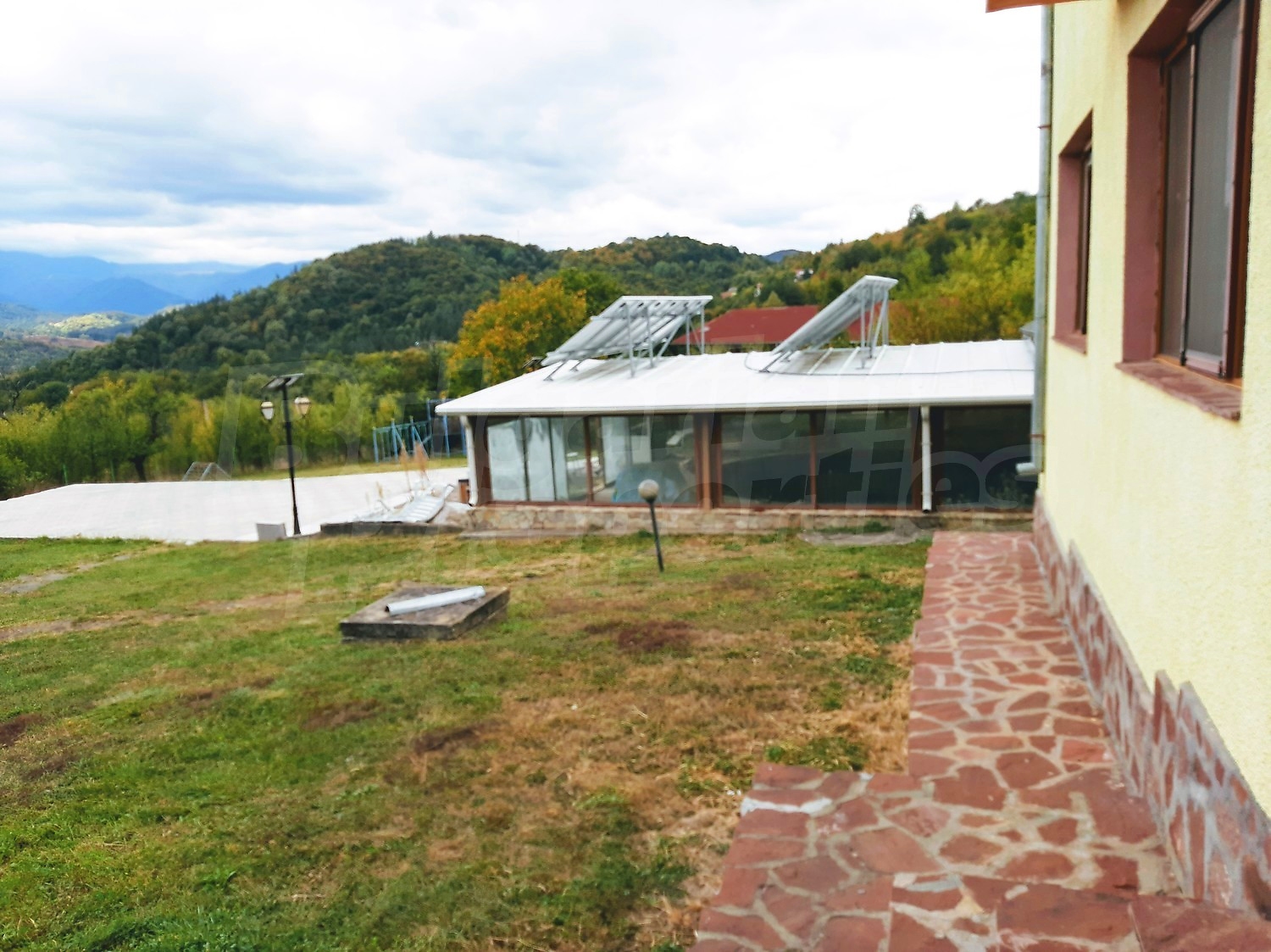 outside, garden, mountain