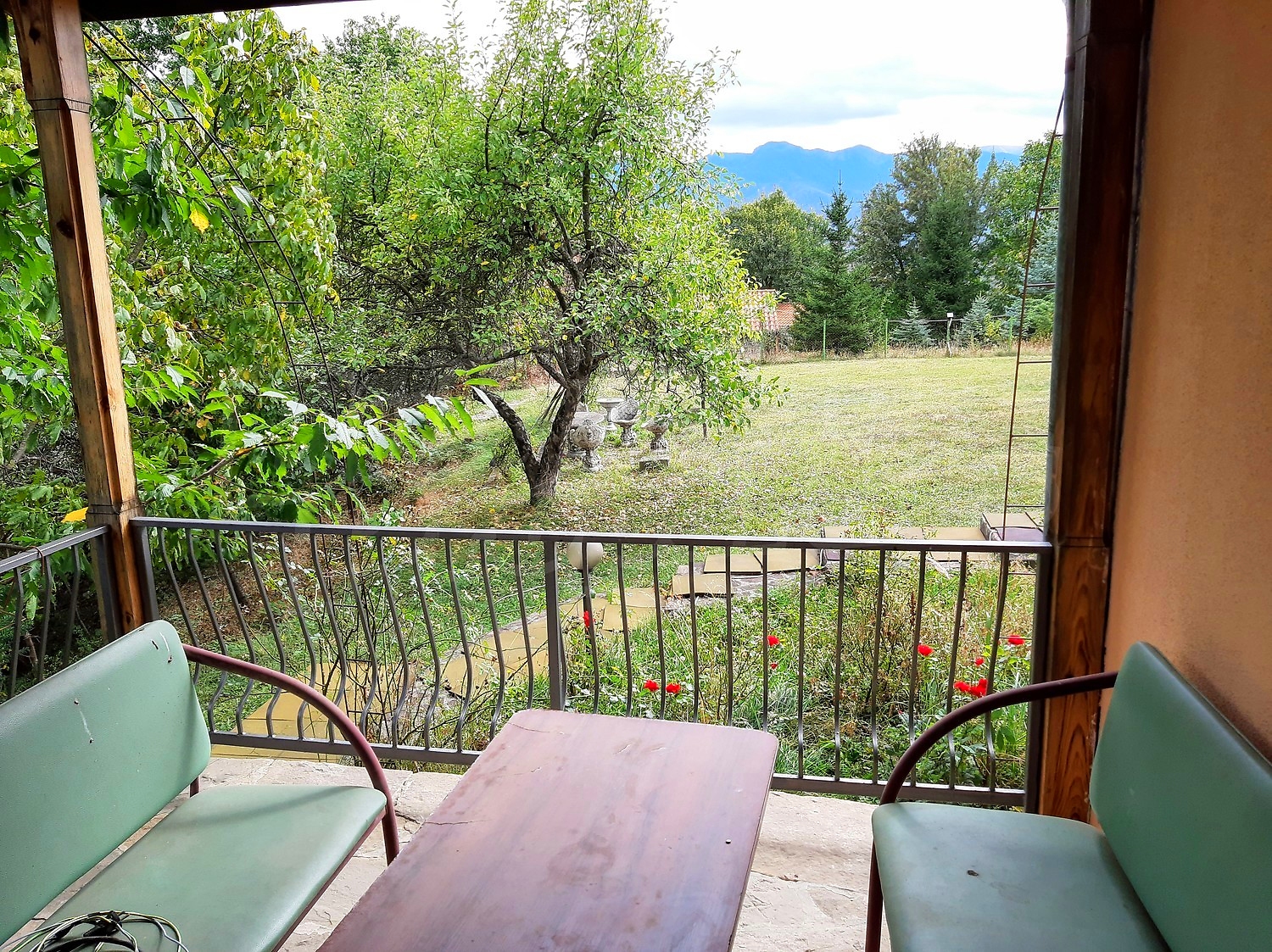balcony, outside, garden, mountain