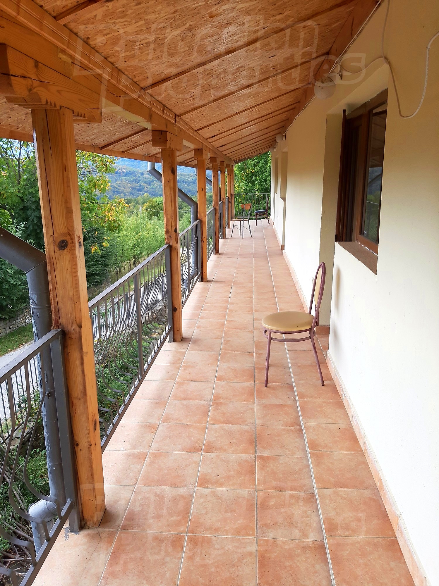balcony, outside, view from balcony, green area