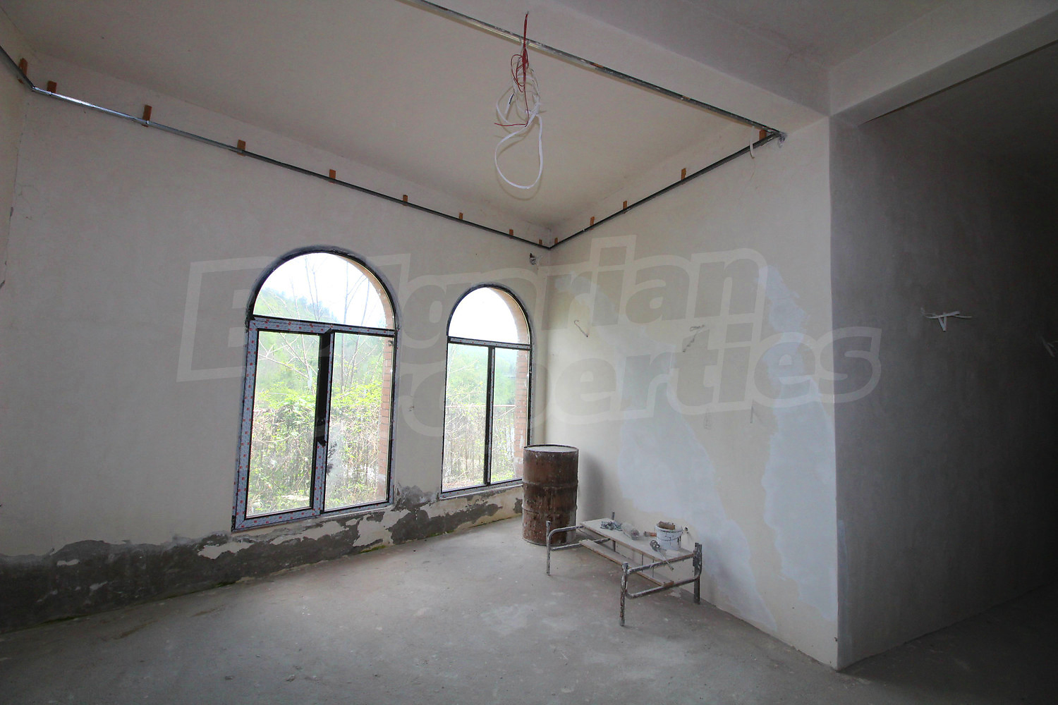 inside, unfurnished
