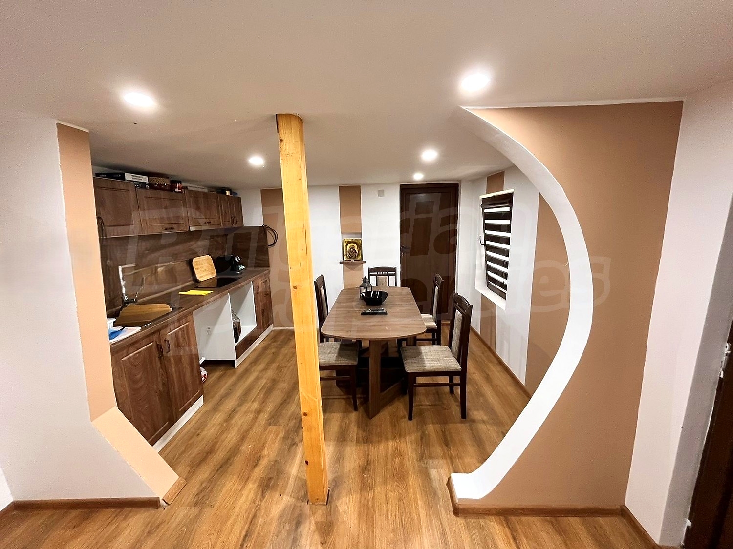 inside, kitchen, furnished