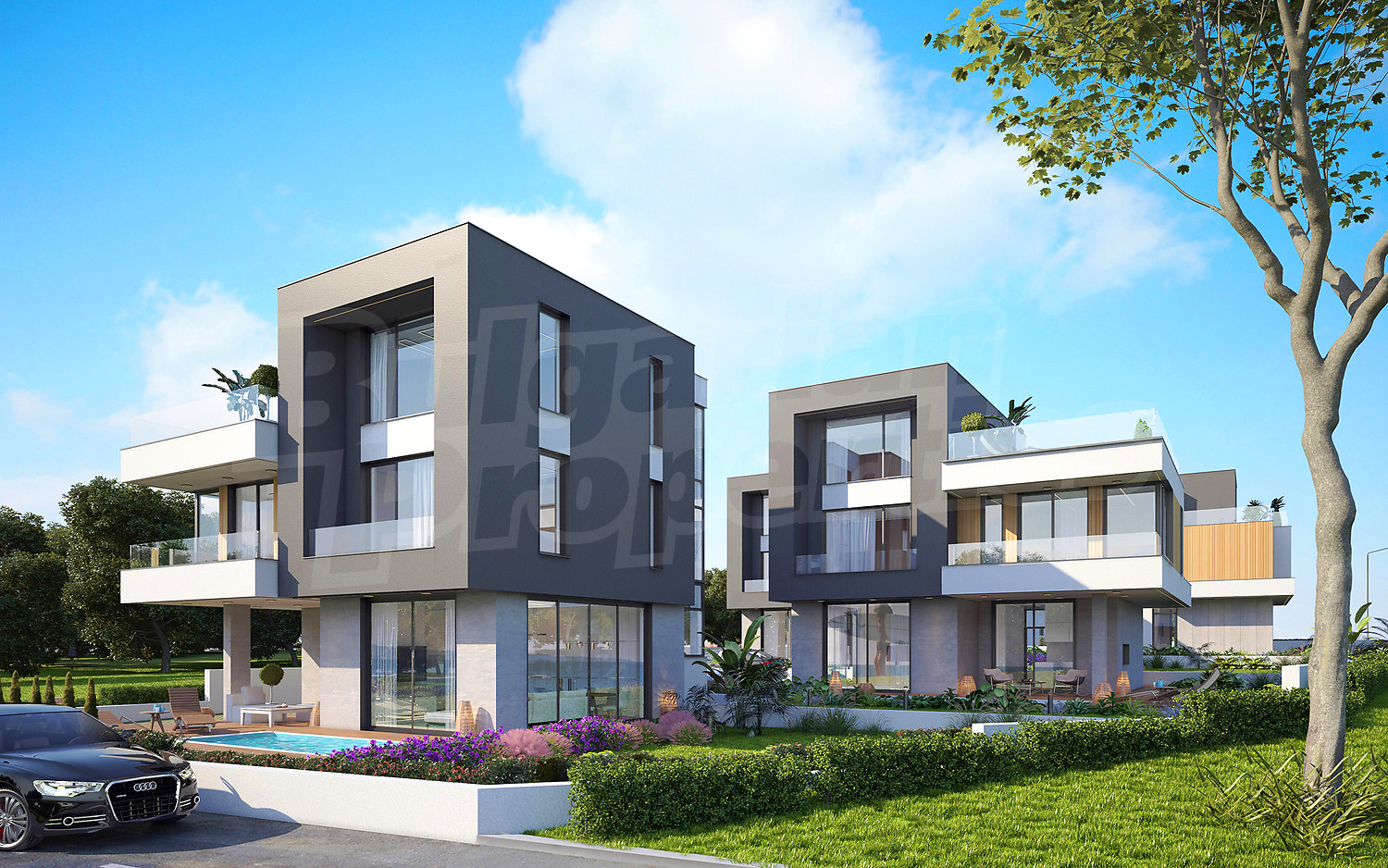 outside, facade, garden, parking