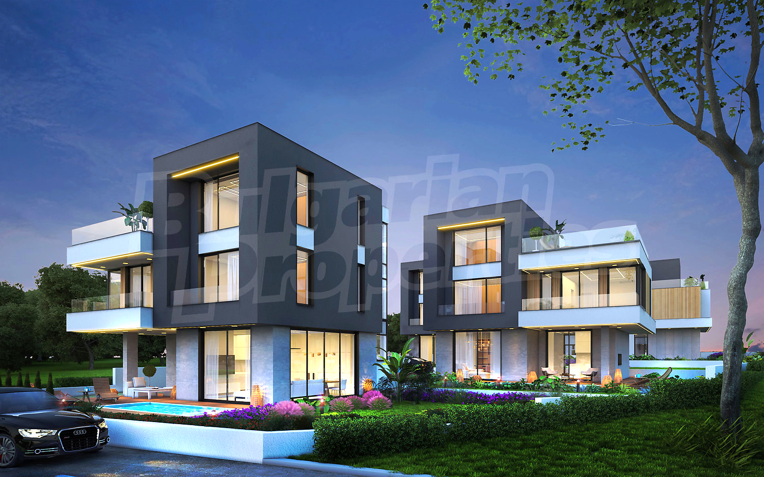 outside, facade, garden, parking