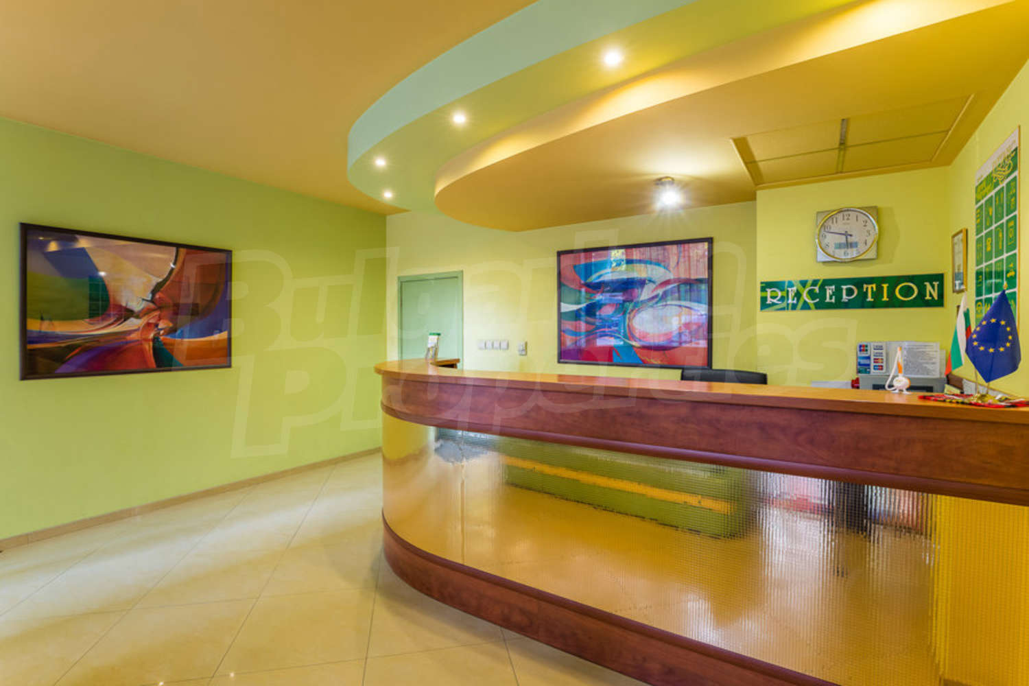 inside, furnished, inside building entrance