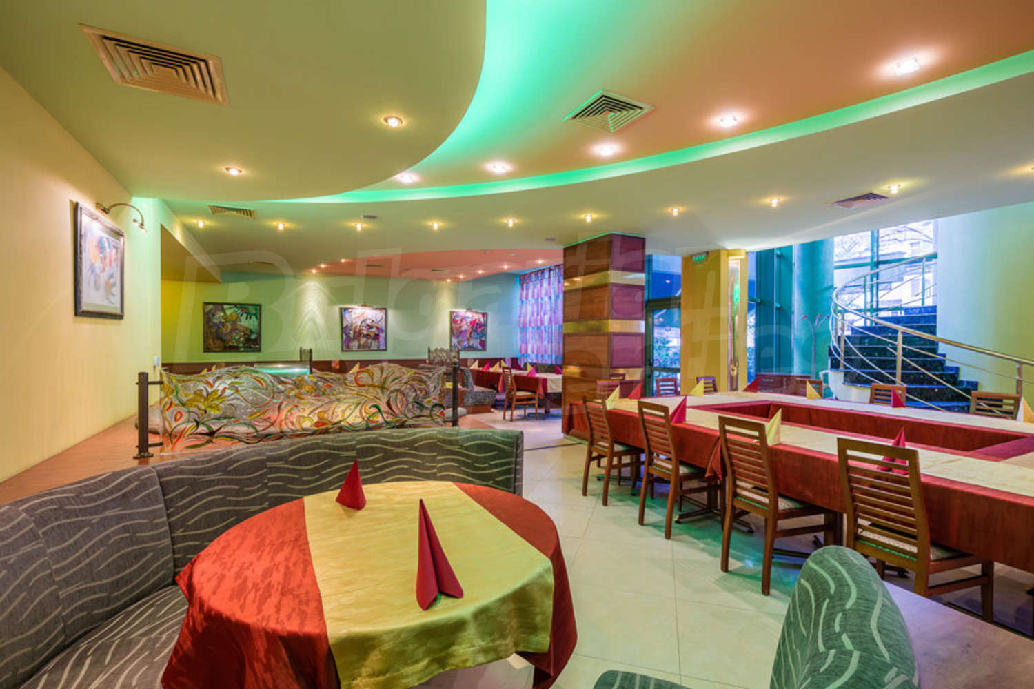 inside, furnished