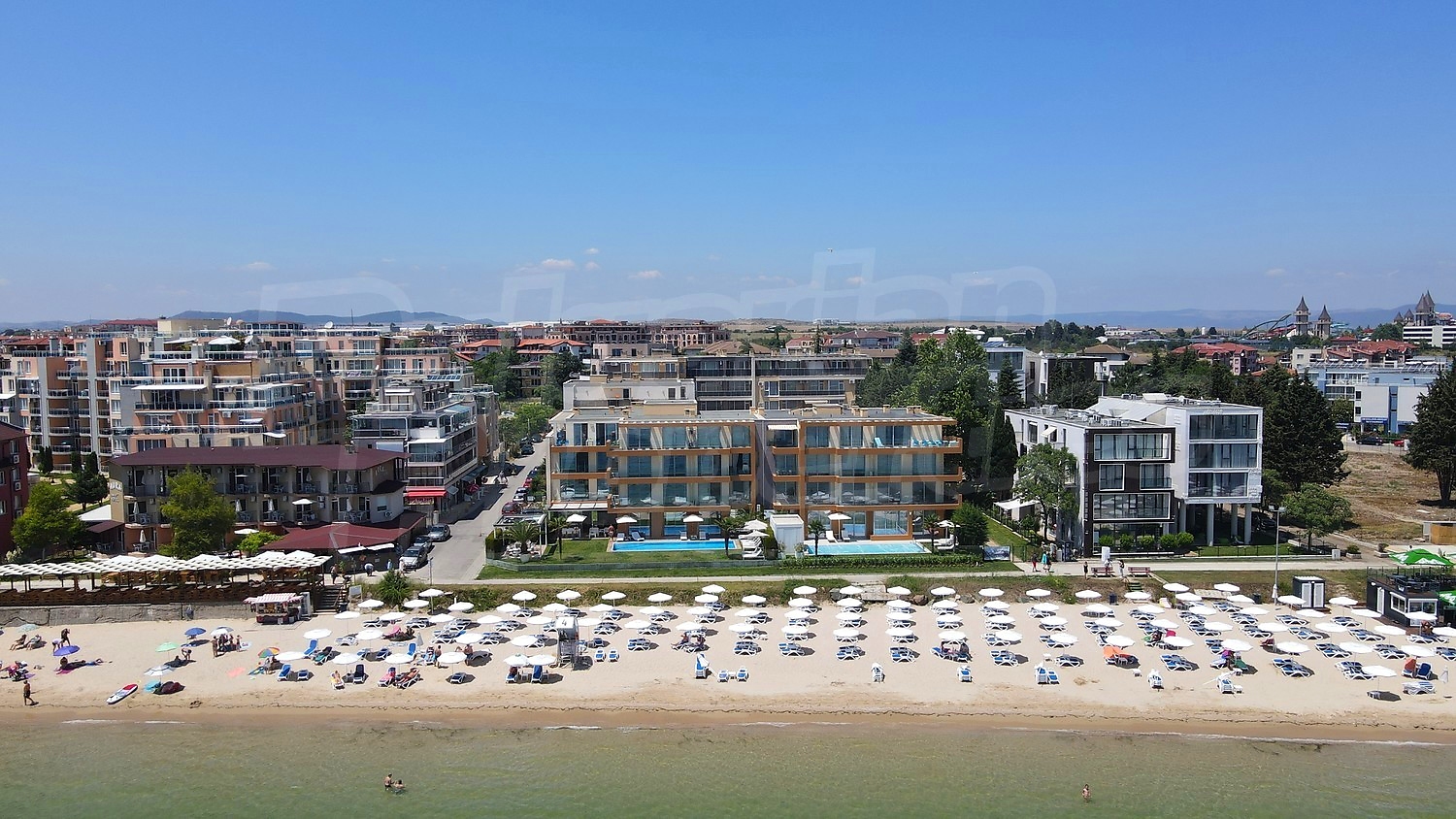 outside, sea, facade, pool
