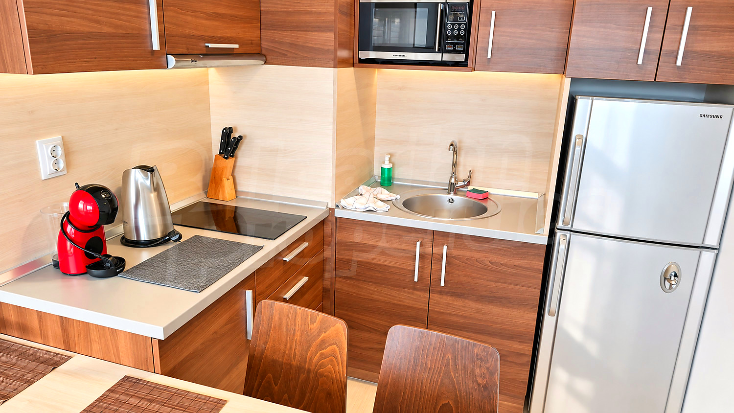 inside, kitchen, furnished