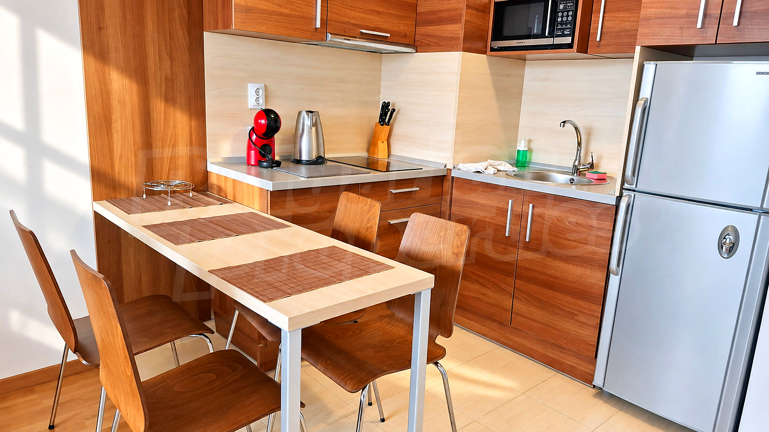 inside, kitchen, furnished