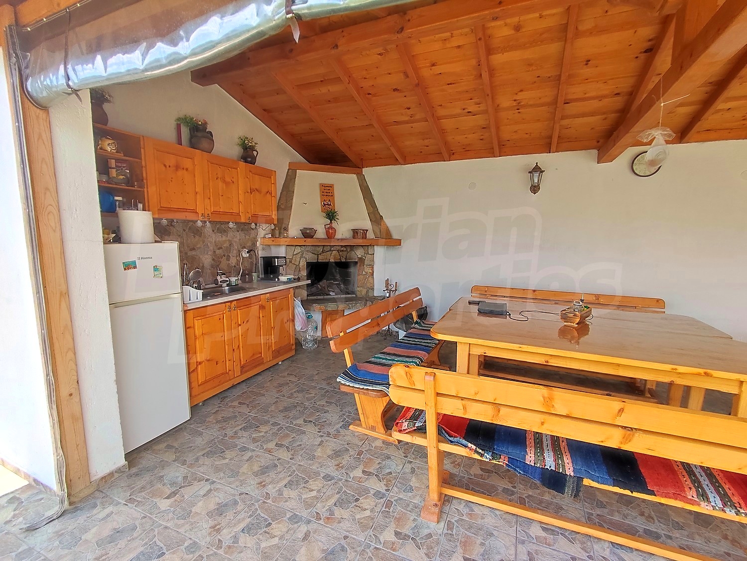 outside, furnished