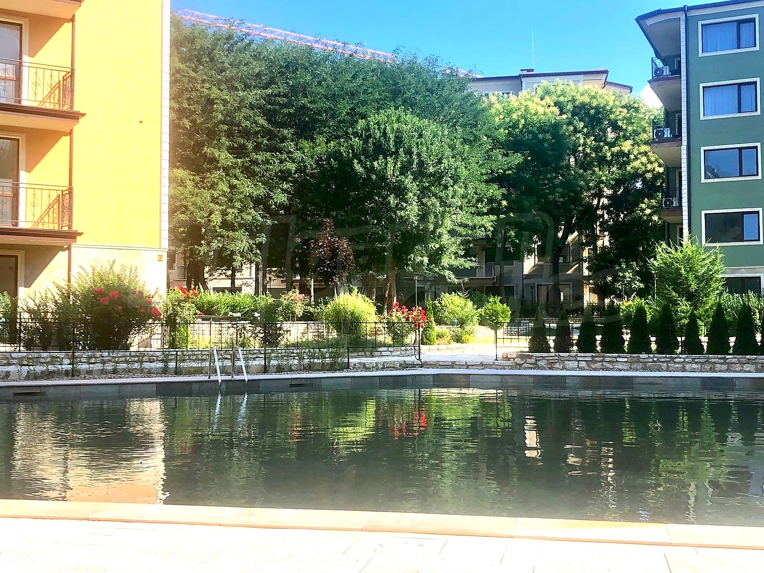 outside, garden, pool, facade, green area