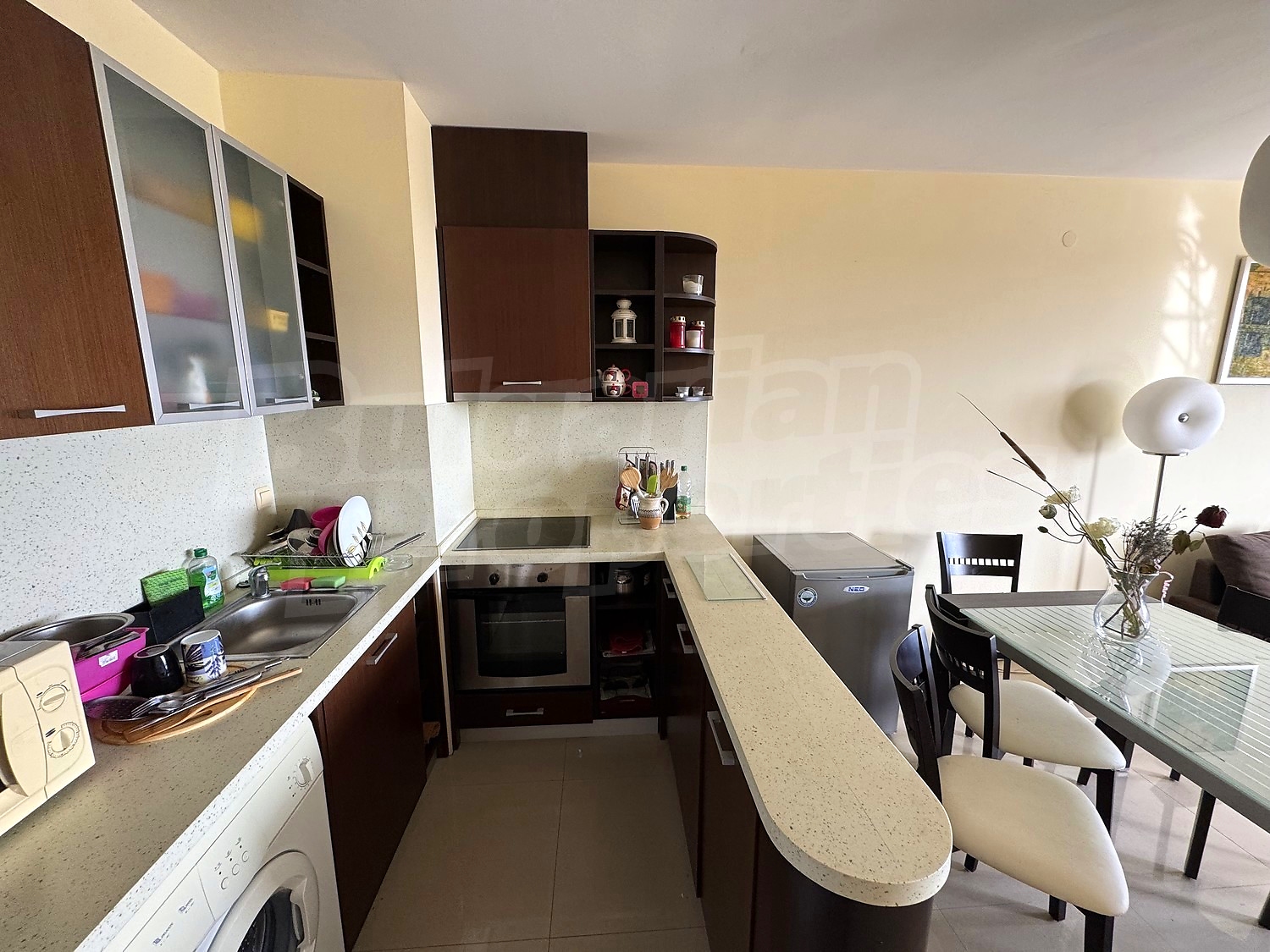 inside, kitchen, furnished