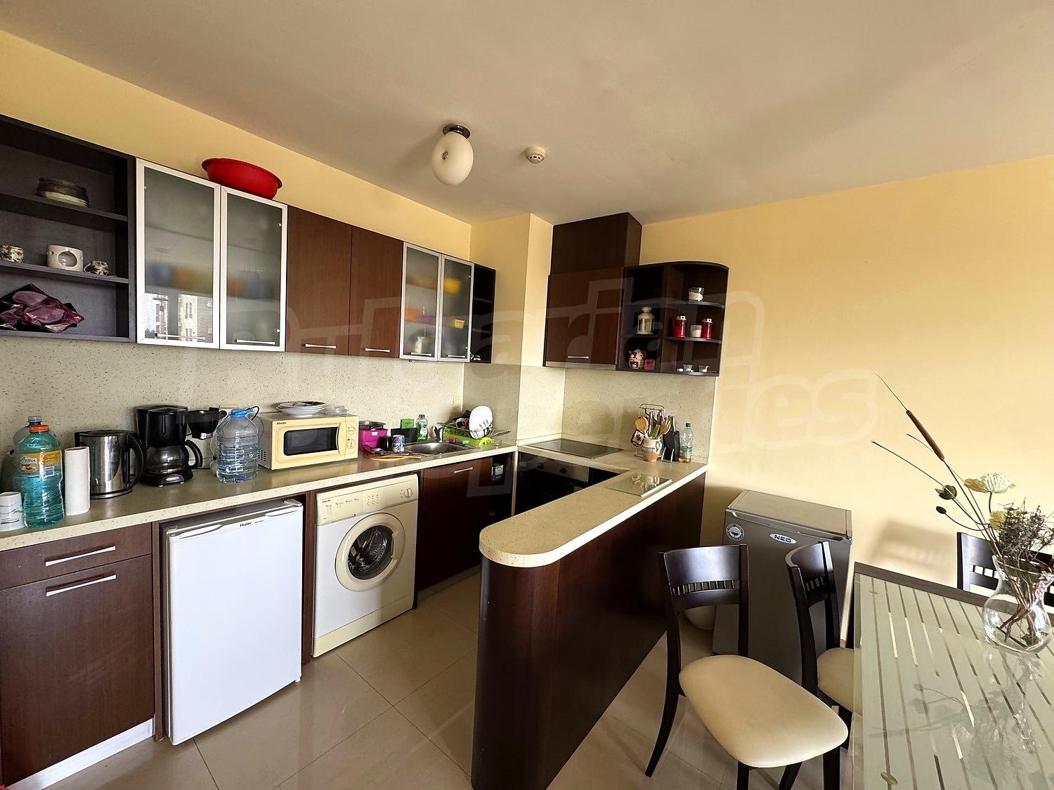 inside, kitchen, furnished