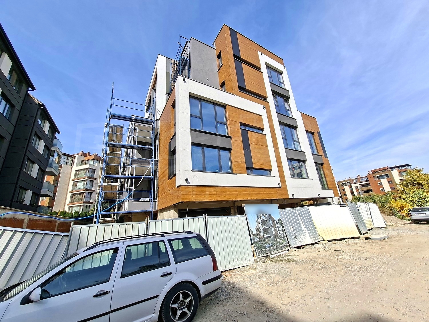facade, outside, parking
