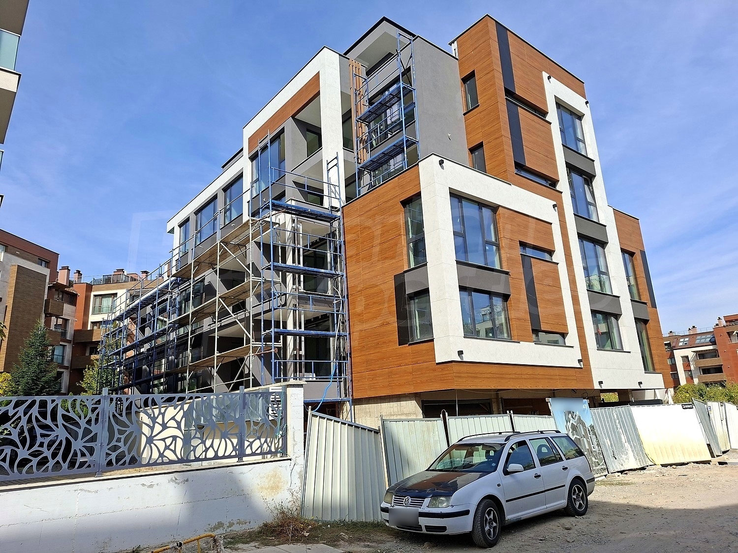 facade, outside, parking