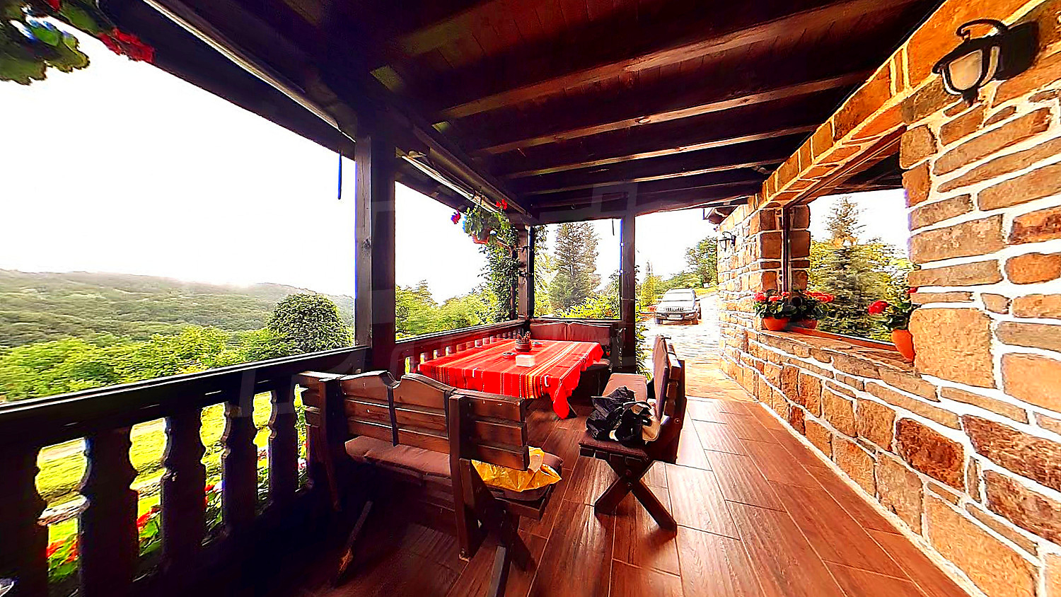 balcony, furnished, outside, view from balcony, green area