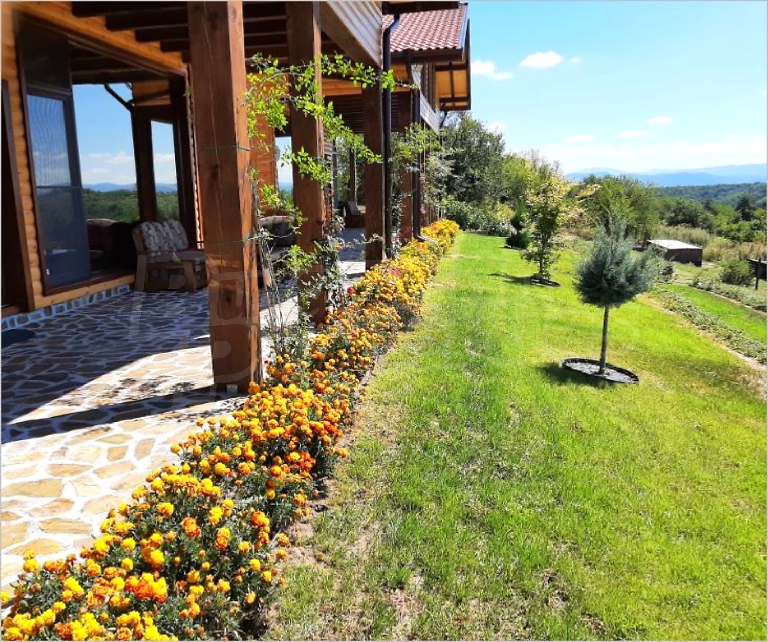 outside, garden, view from balcony