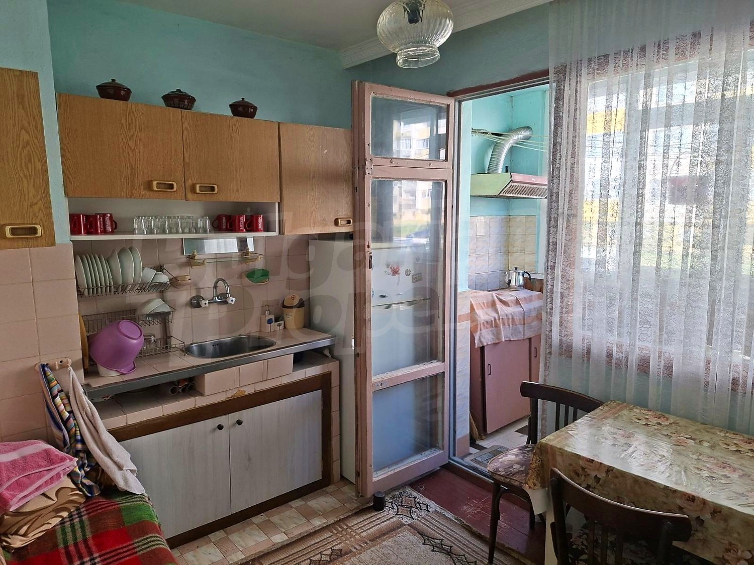 inside, kitchen, balcony, furnished