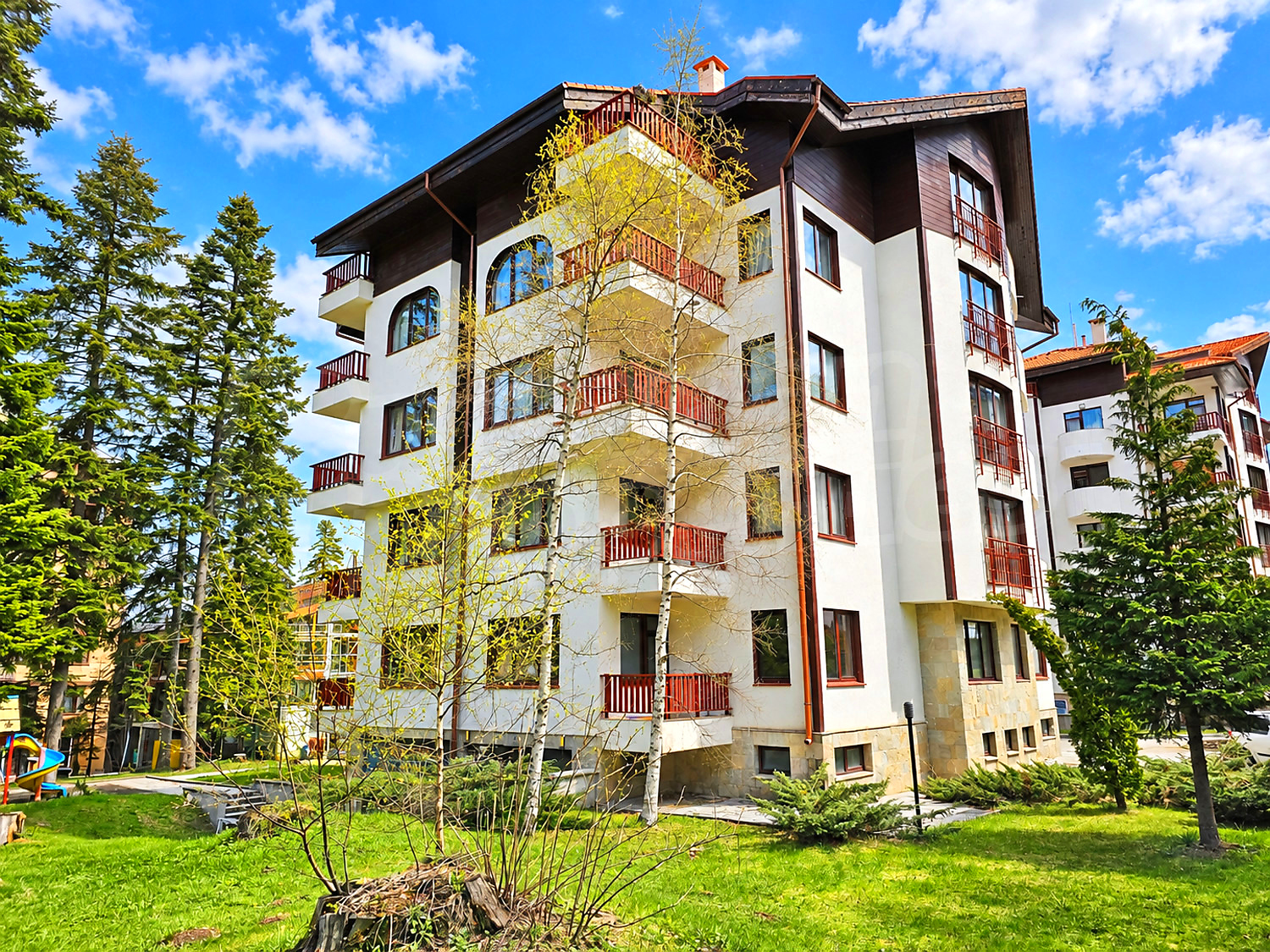 outside, facade, garden, green area