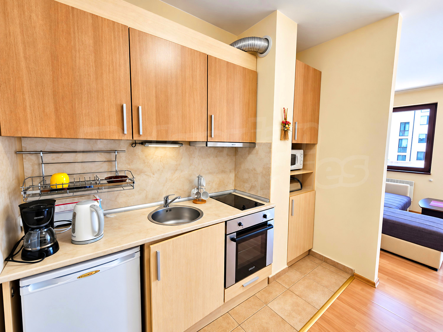 inside, kitchen, furnished