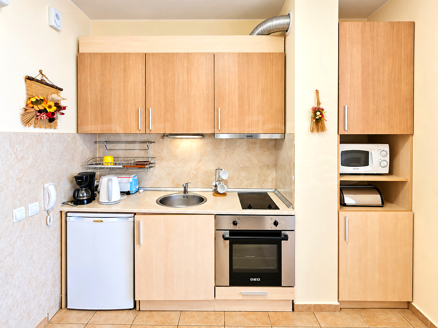 inside, kitchen, furnished