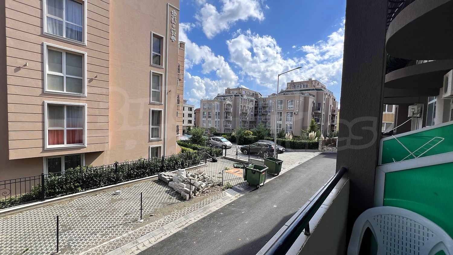 outside, balcony, view from balcony, facade