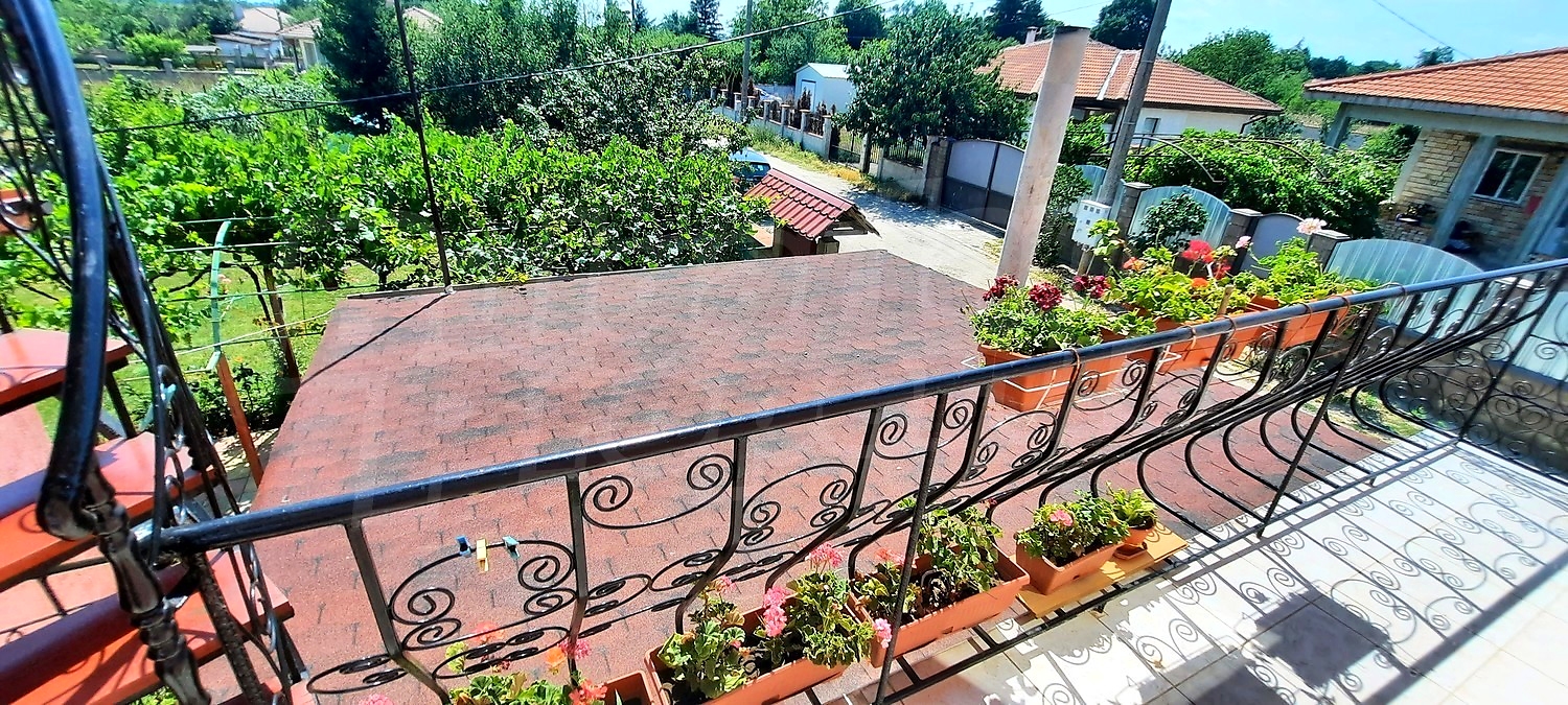 balcony, outside, view from balcony, garden