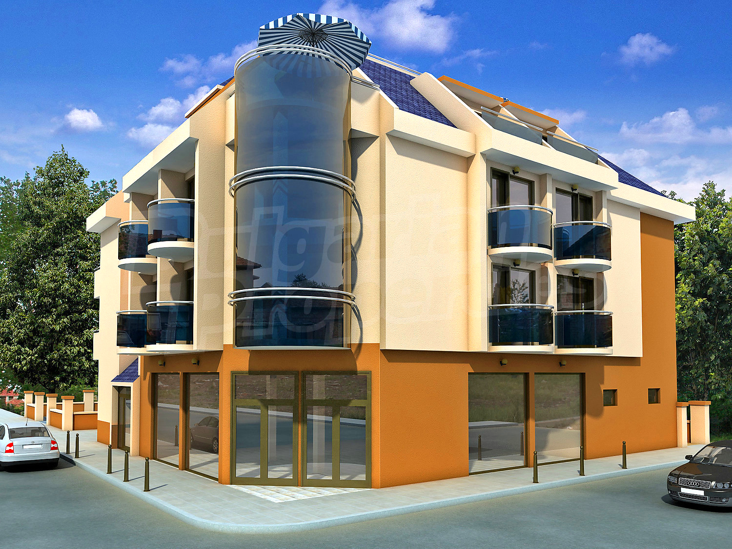 outside, facade, parking