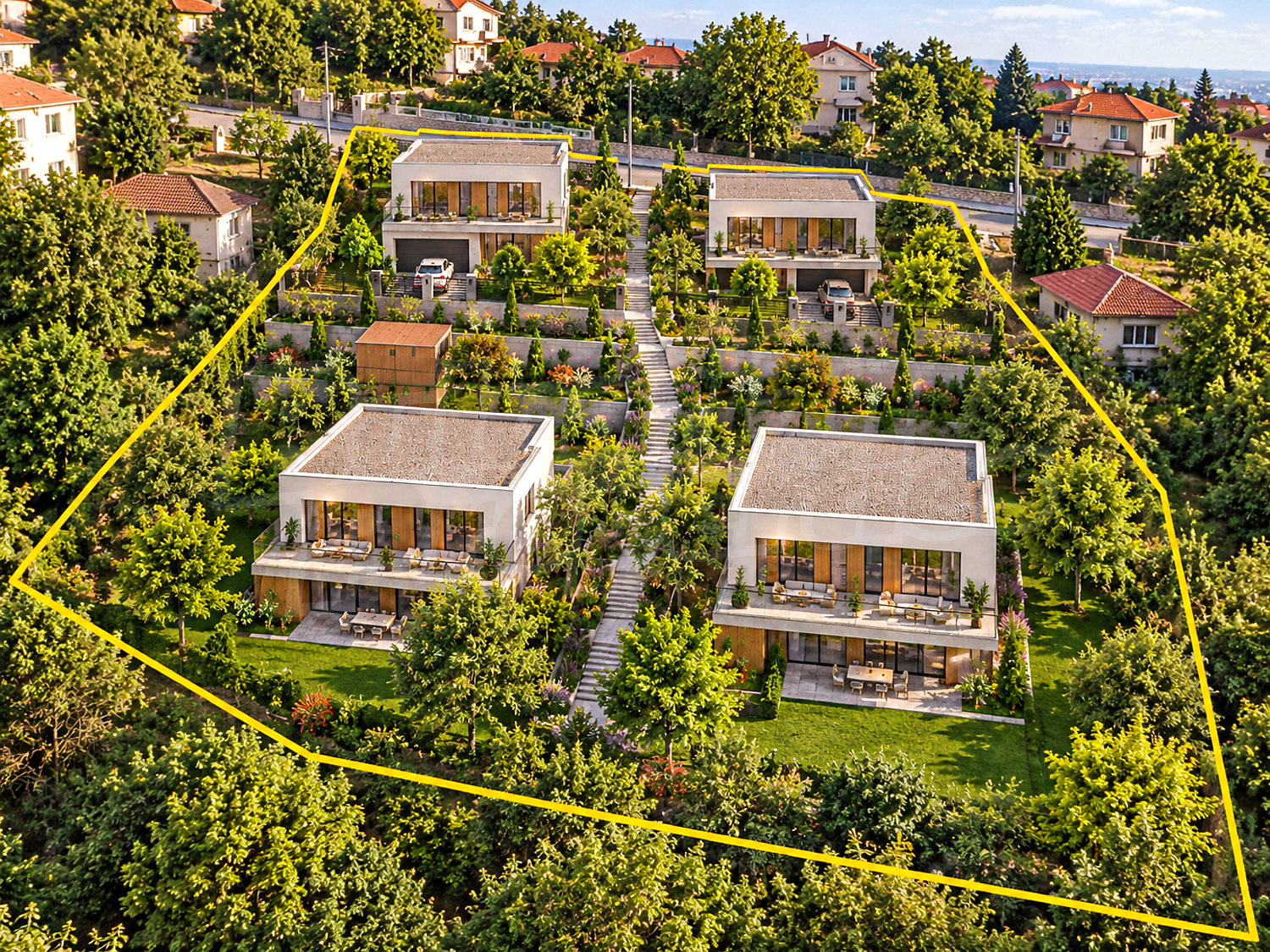 outside, garden, facade, green area