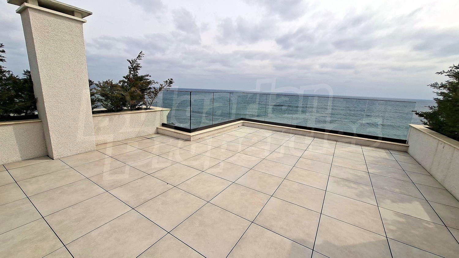 outside, view from balcony, sea