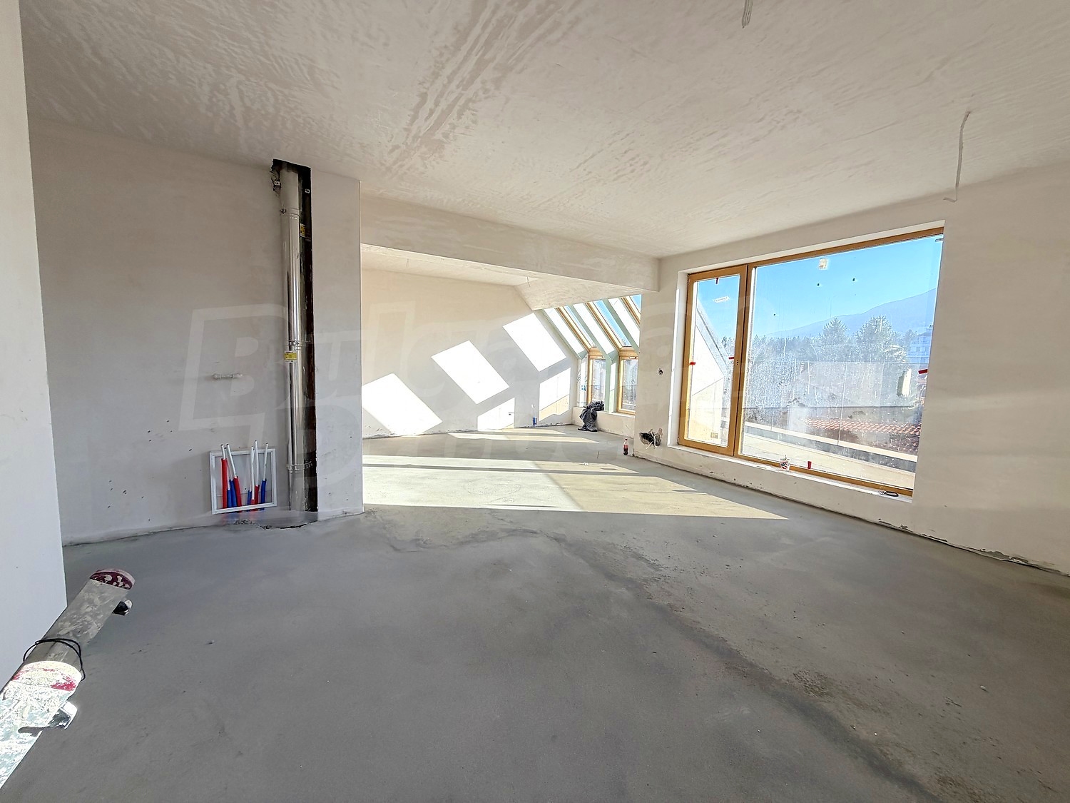 inside, view from balcony