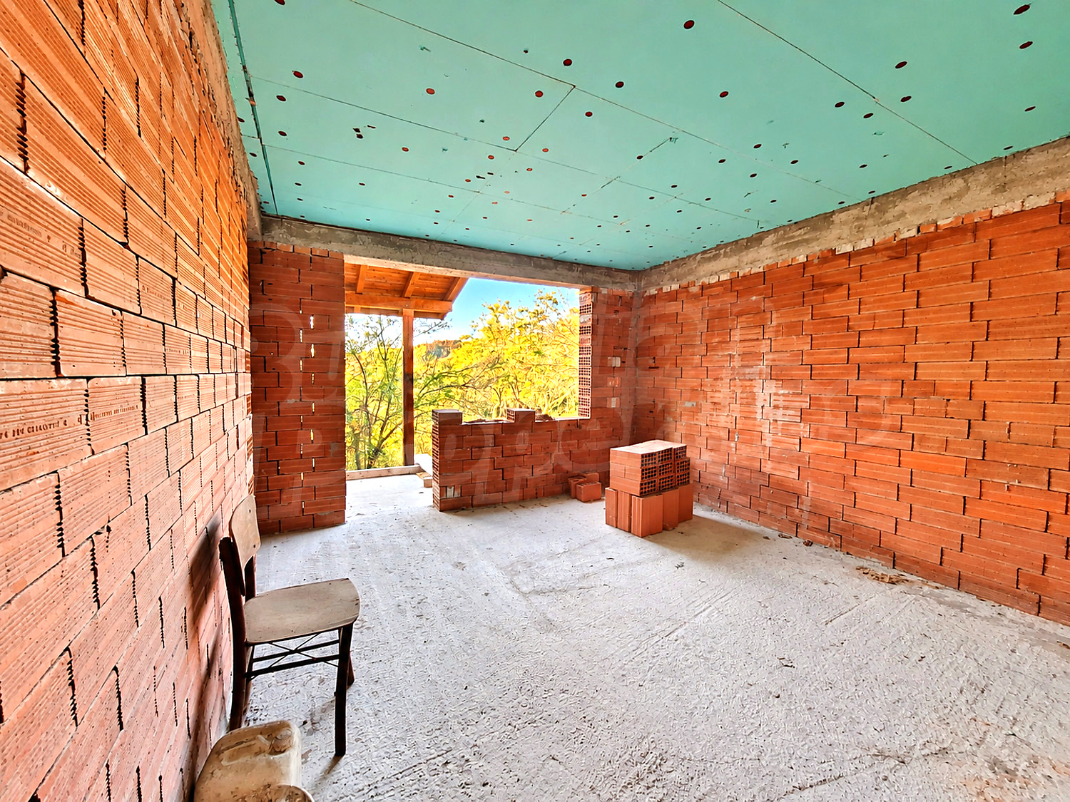 inside, view from balcony, unfurnished