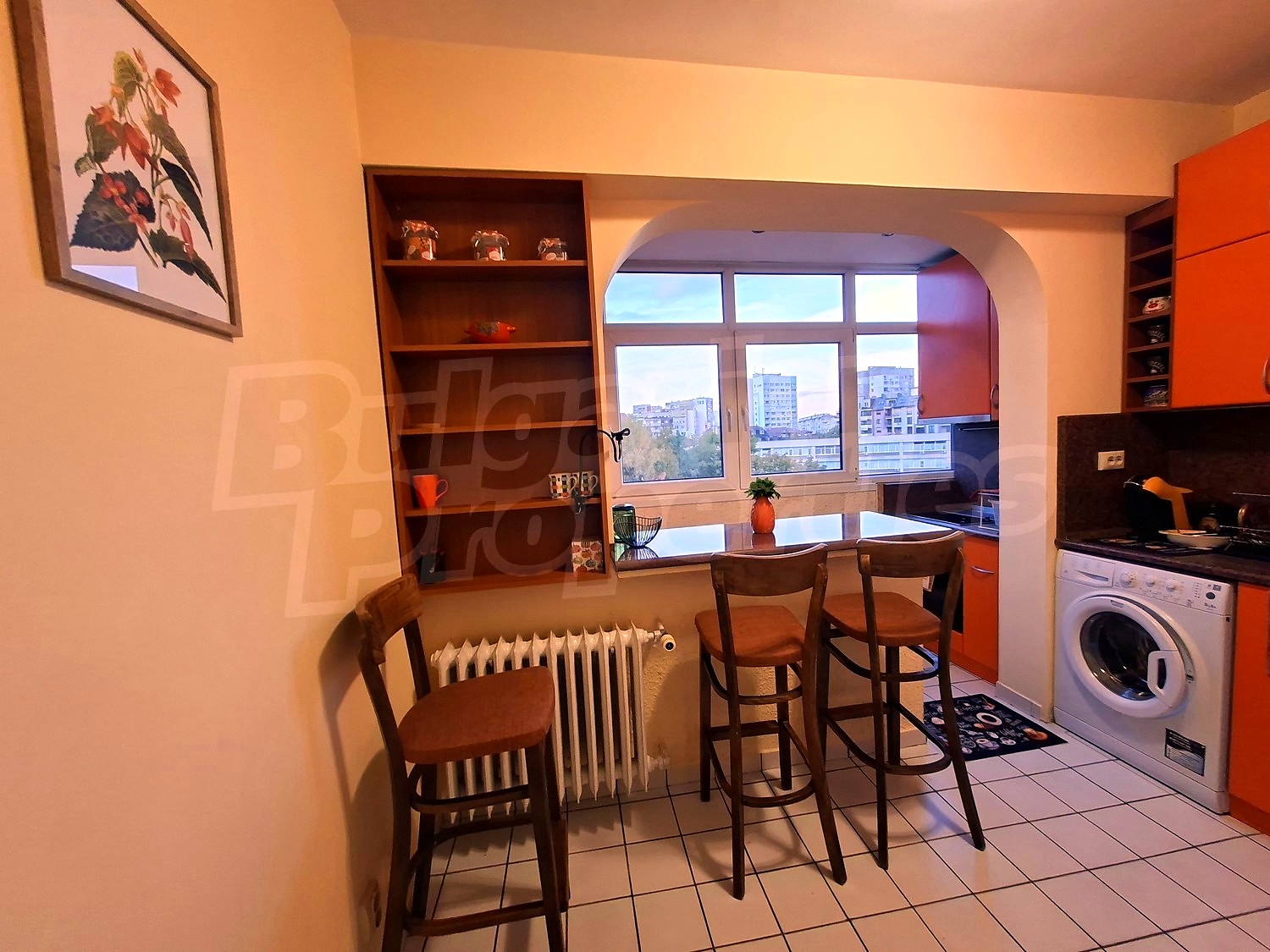 inside, kitchen, furnished
