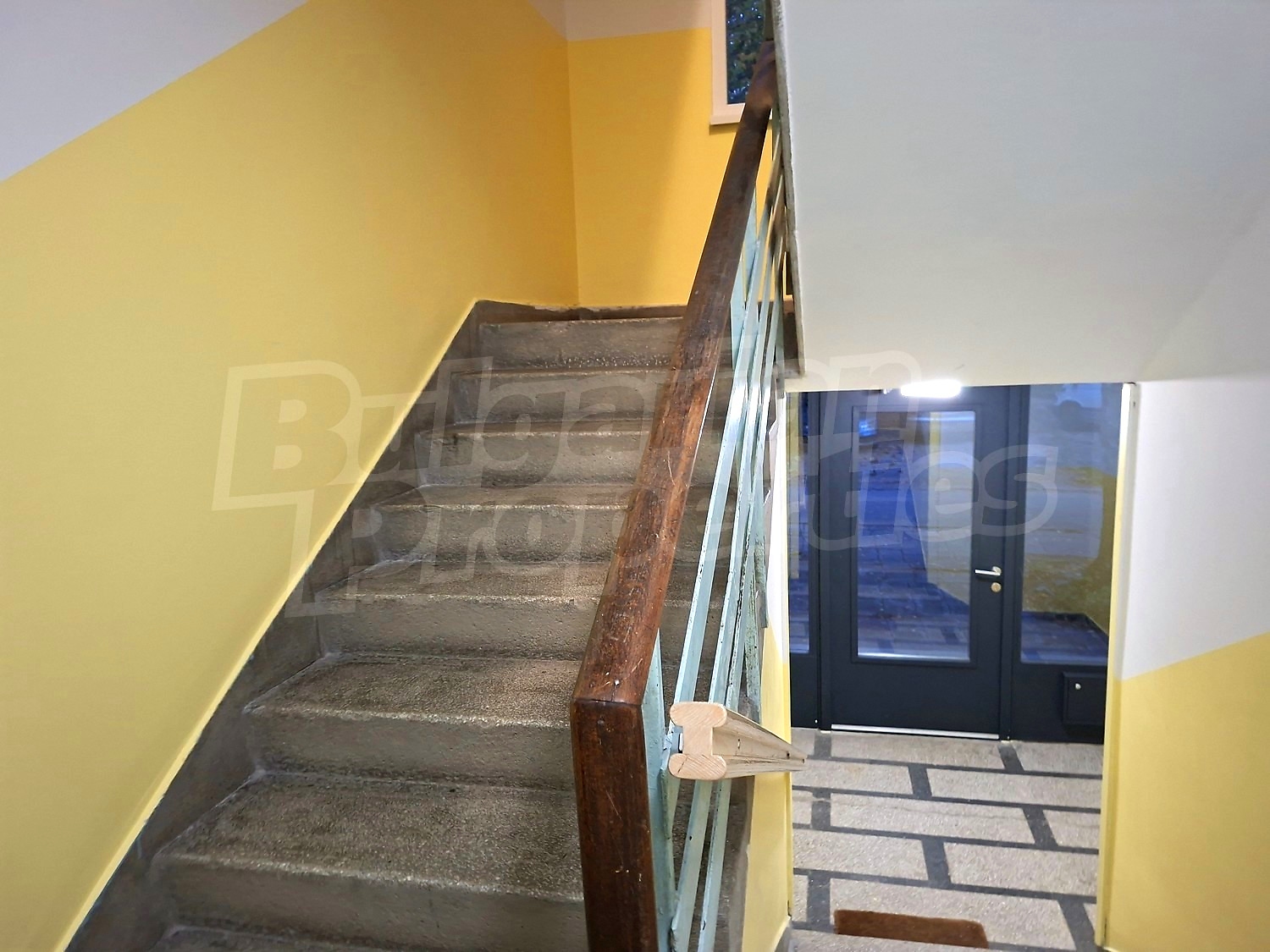 stairs, inside building entrance