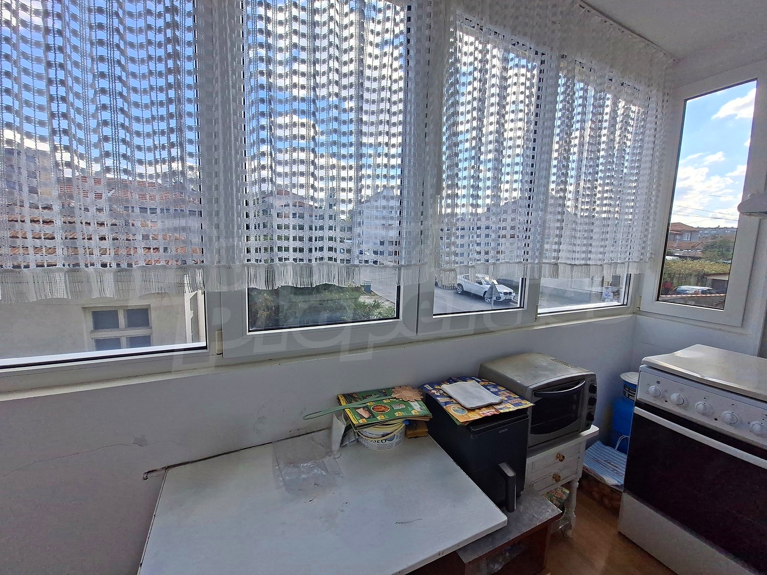 inside, view from balcony