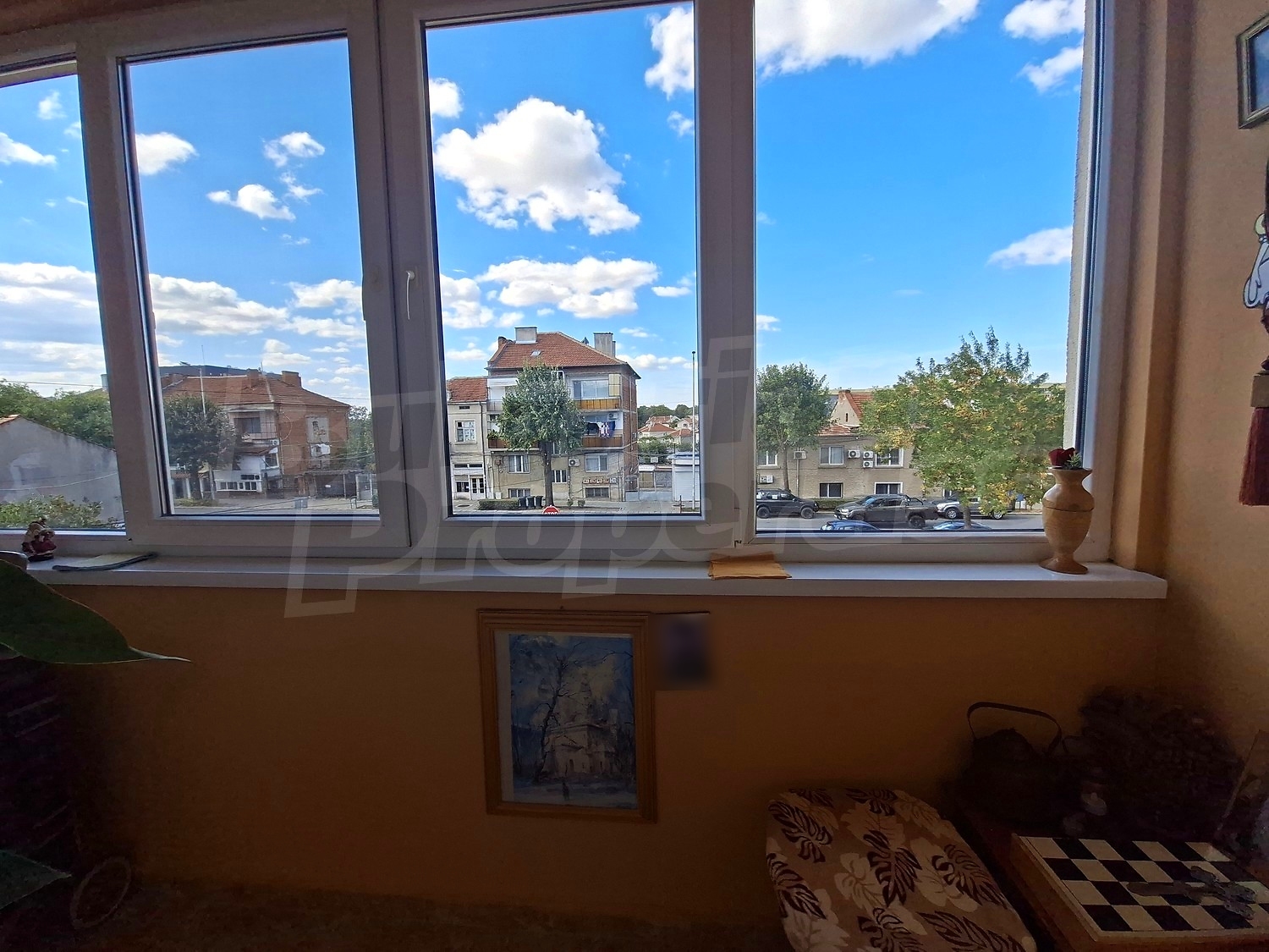 inside, view from balcony