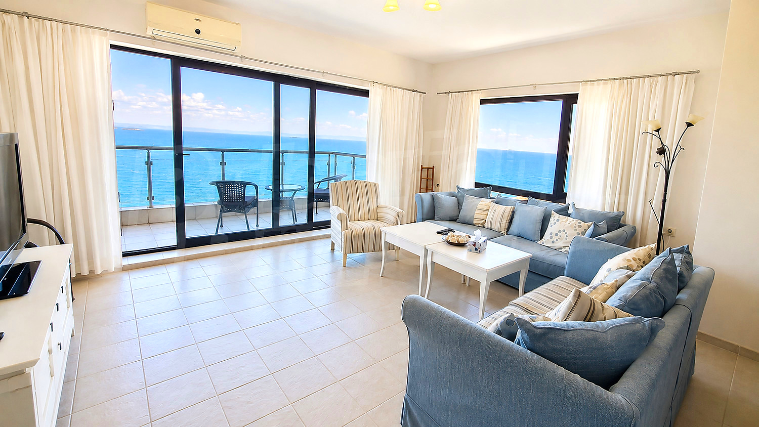 inside, living room, balcony, view from balcony, furnished