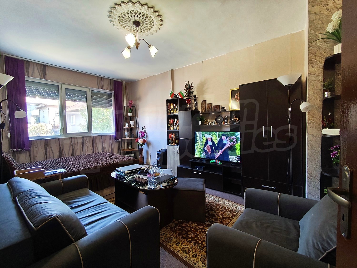 inside, living room, furnished