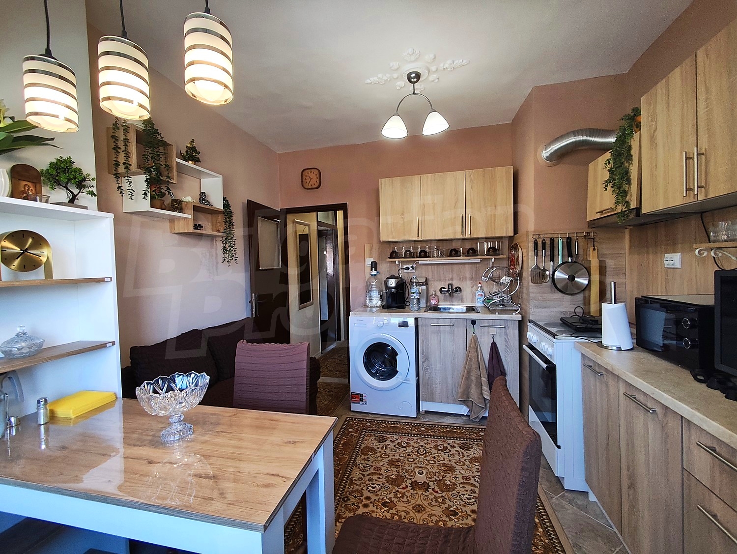 inside, kitchen, furnished