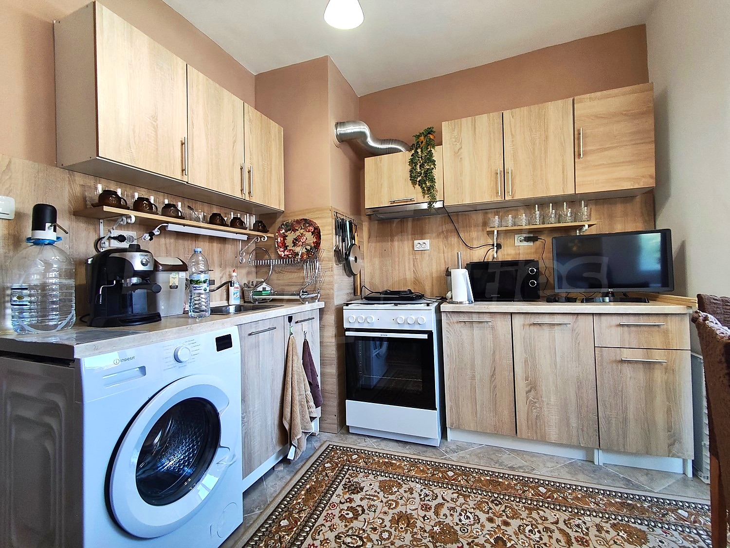 inside, kitchen, furnished