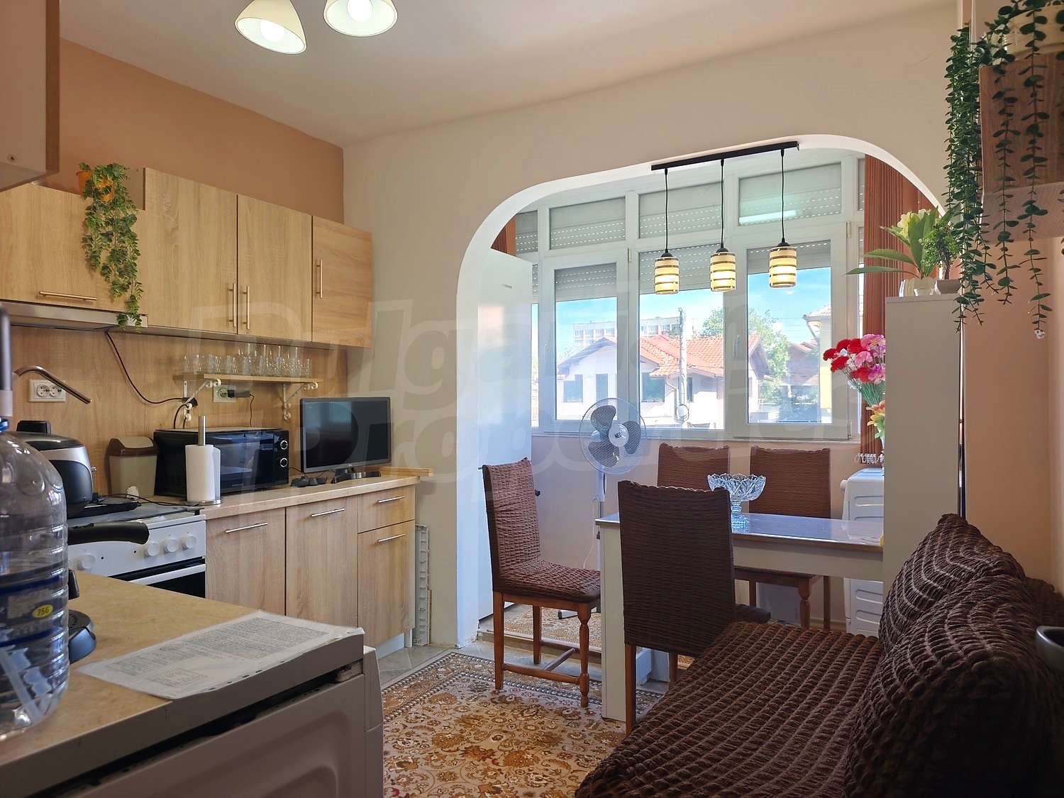 inside, kitchen, furnished