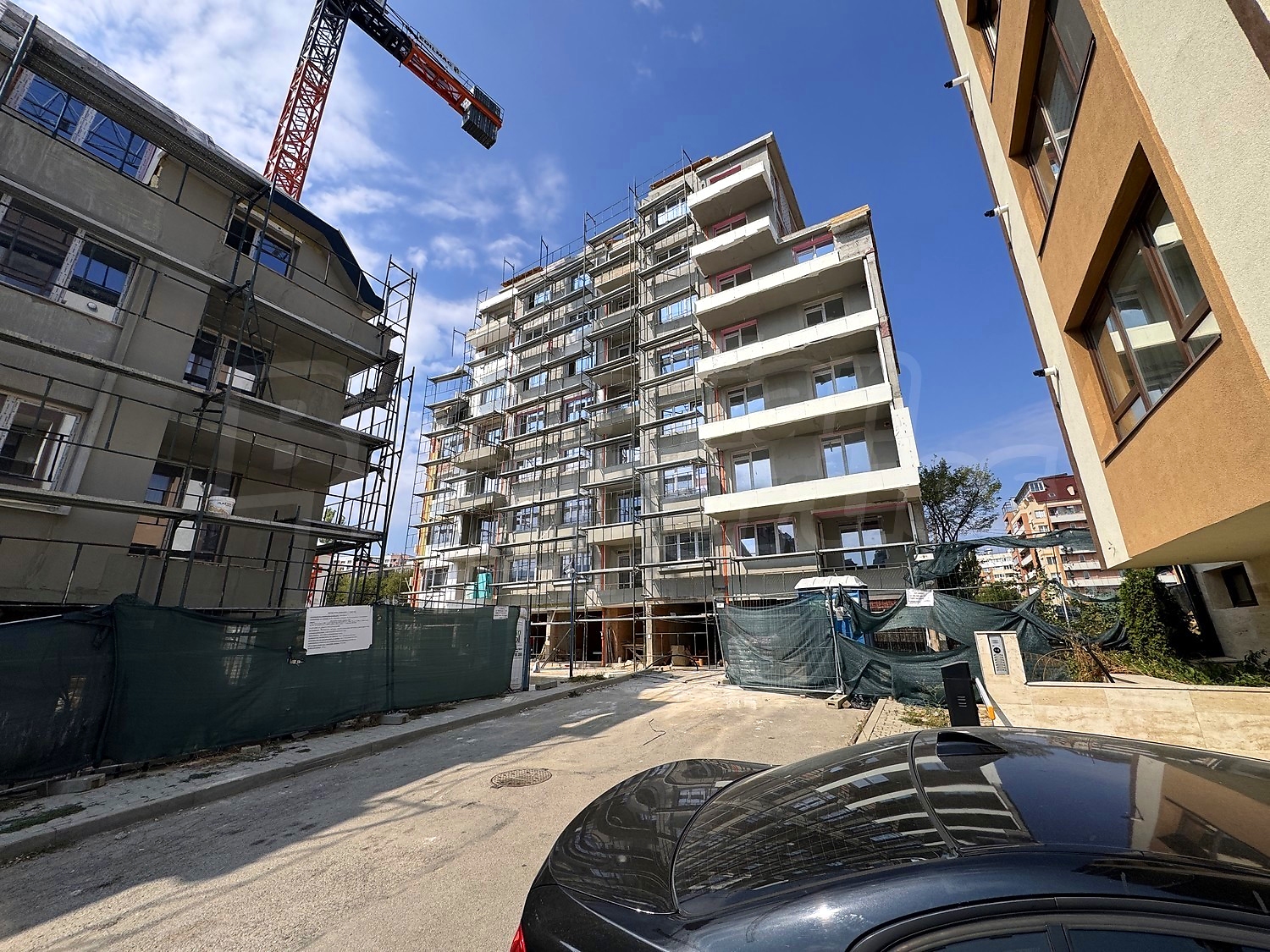 facade, outside, parking
