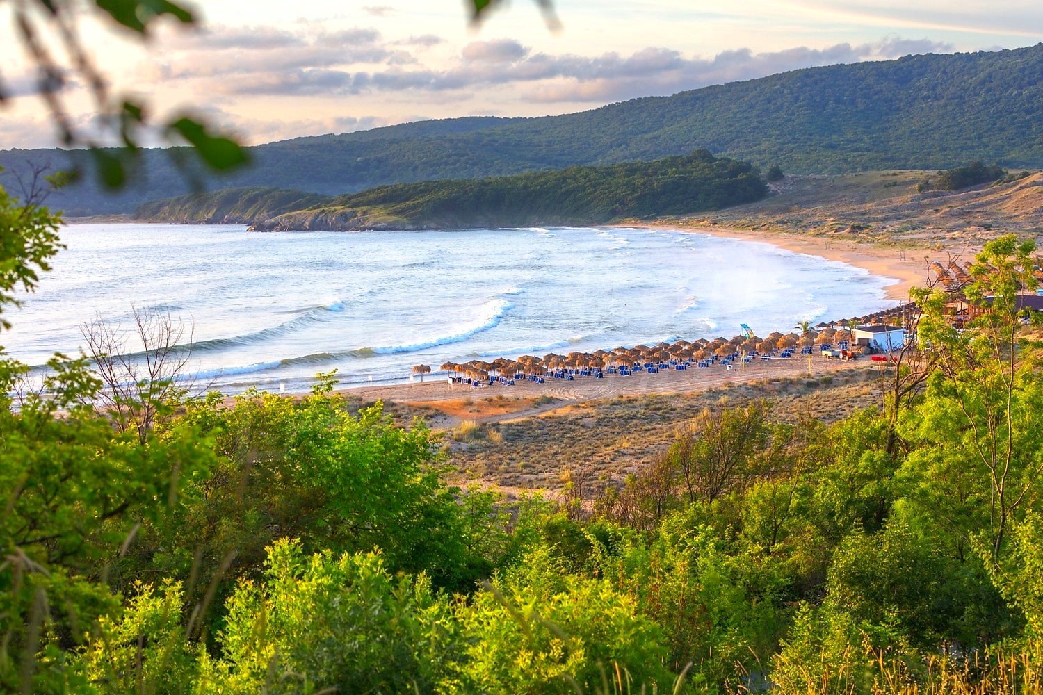 outside, sea, mountain, green area