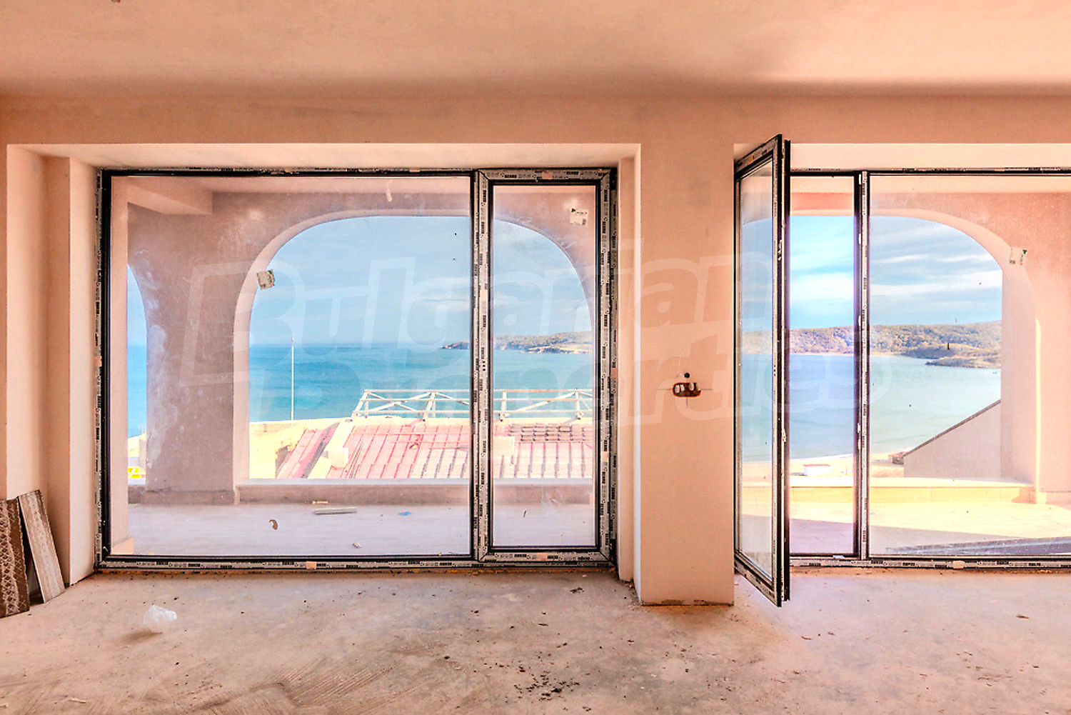 inside, balcony, sea, view from balcony
