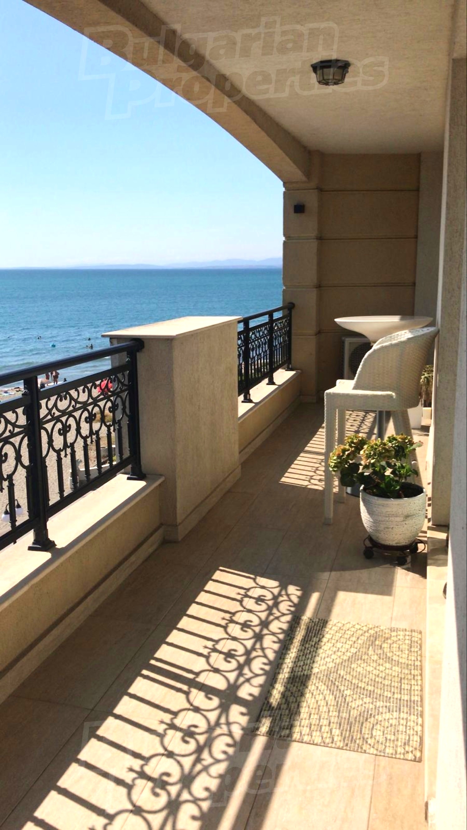 balcony, view from balcony, sea