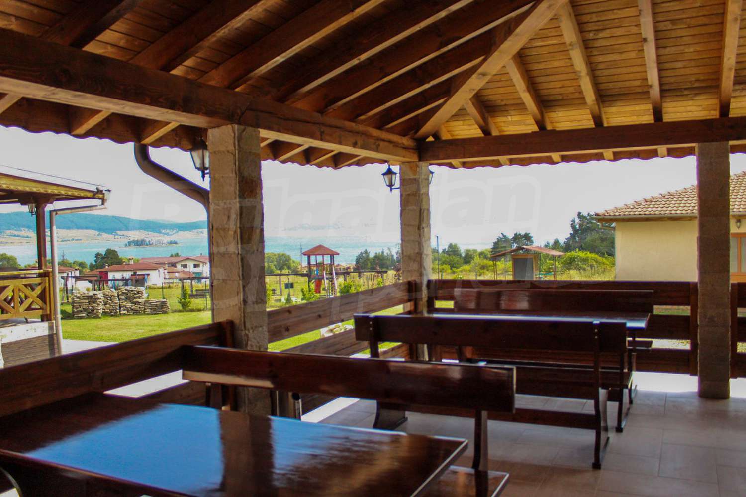 outside, view from balcony, garden