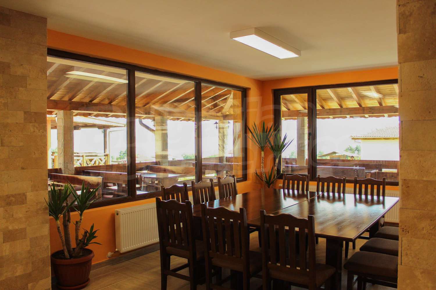 inside, view from balcony, furnished