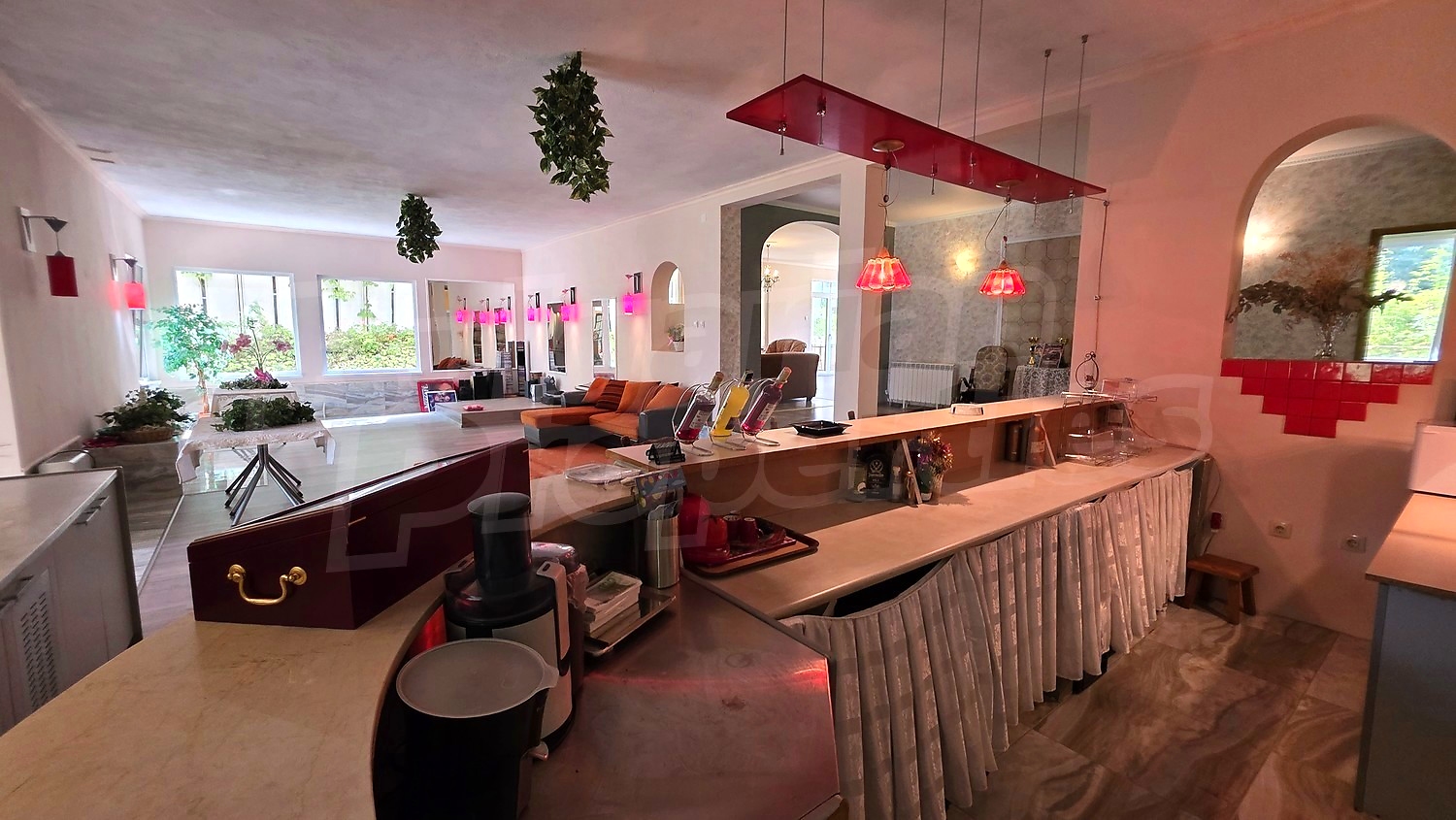 inside, living room, kitchen, furnished