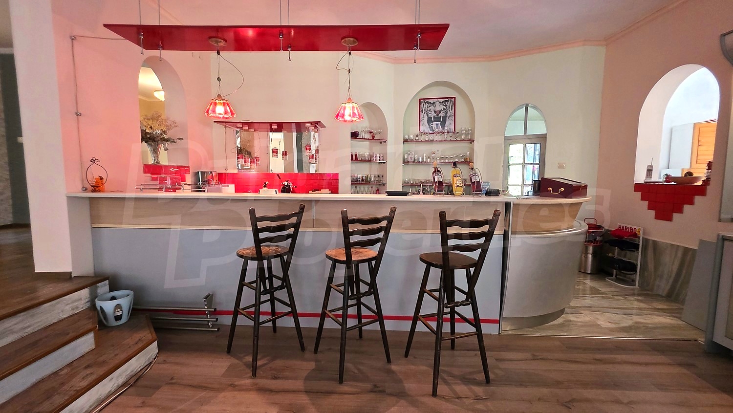 inside, furnished